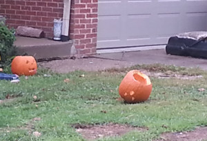 "Calvin-and Hobbes-esque jack-o-lanterns