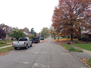 View of a street in Northwood constructed in the 1950's