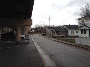 Looking east along Old Main